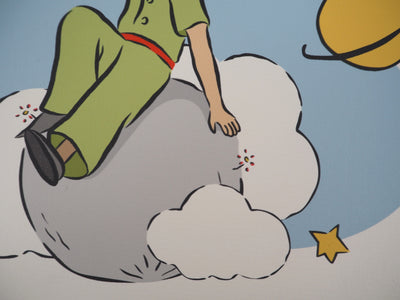 Antoine DE SAINT-EXUPERY : Le Petit Prince dans les nuages, Lithographie originale (photo de détail 5) - Crédit photo : Galerie Art.Paris