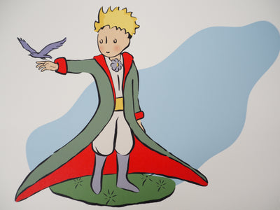 Antoine DE SAINT-EXUPERY : Le Petit Prince et l'oiseau de la Paix, Lithographie originale (photo de détail 2) - Crédit photo : Galerie Art.Paris