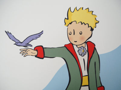 Antoine DE SAINT-EXUPERY : Le Petit Prince et l'oiseau de la Paix, Lithographie originale (photo de détail 4) - Crédit photo : Galerie Art.Paris