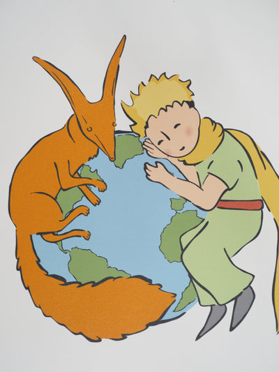 Antoine DE SAINT-EXUPERY : Ecologie : Le Petit Prince veille sur la Terre, Lithographie originale (photo de détail 6) - Crédit photo : Galerie Art.Paris