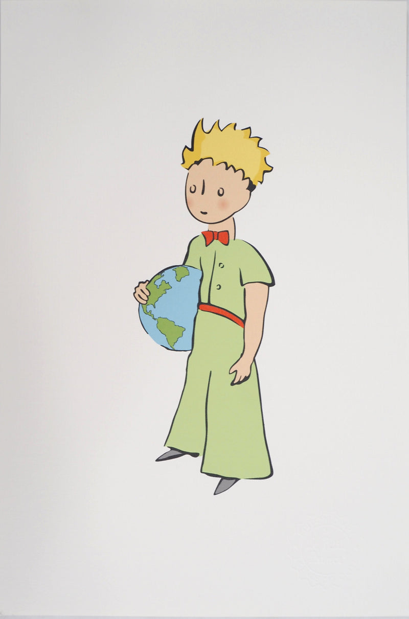 Antoine DE SAINT-EXUPERY : Ecologie : Le Petit Prince gardien de planète, Lithographie originale (vue générale) - Crédit photo : Galerie Art.Paris