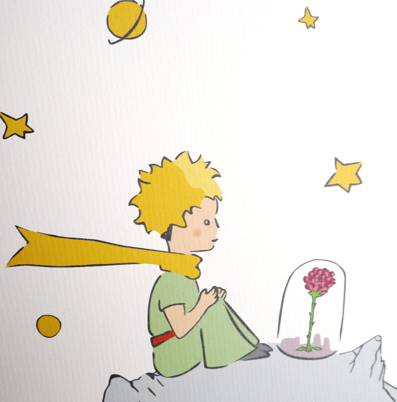 Antoine DE SAINT-EXUPERY : Le Petit Prince fait attention à sa rose, Lithographie originale (photo de détail 4) - Crédit photo : Galerie Art.Paris