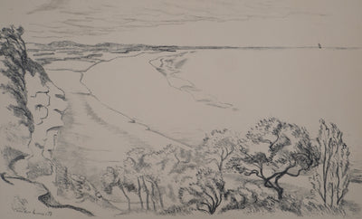 Charles LACOSTE : Plage en Gironde, Lithographie originale (photo de détail 5) - Crédit photo : Galerie Art.Paris