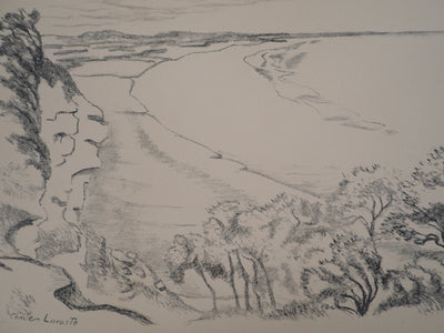 Charles LACOSTE : Plage en Gironde, Lithographie originale (photo de détail 3) - Crédit photo : Galerie Art.Paris