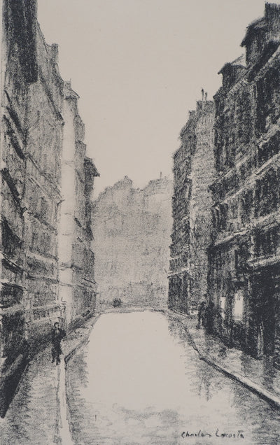 Charles LACOSTE : Vieux Paris, la Rue Bonaparte, Lithographie originale (photo de détail 5) - Crédit photo : Galerie Art.Paris