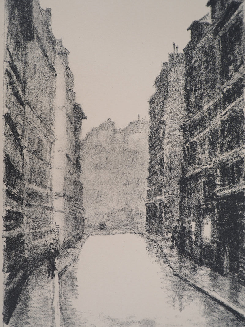 Charles LACOSTE : Vieux Paris, la Rue Bonaparte, Lithographie originale (photo de détail 3) - Crédit photo : Galerie Art.Paris