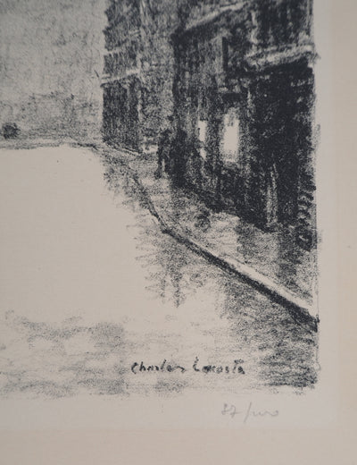 Charles LACOSTE : Vieux Paris, la Rue Bonaparte, Lithographie originale (photo de détail 2) - Crédit photo : Galerie Art.Paris