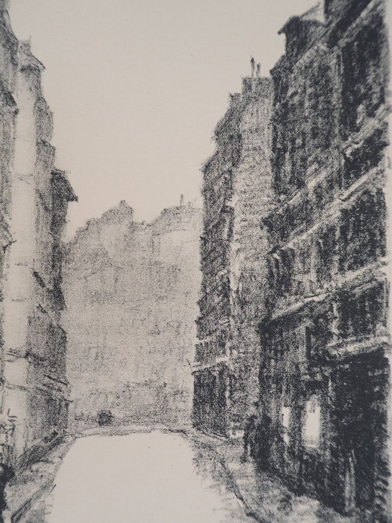 Charles LACOSTE : Vieux Paris, la Rue Bonaparte, Lithographie originale (photo de détail 4) - Crédit photo : Galerie Art.Paris