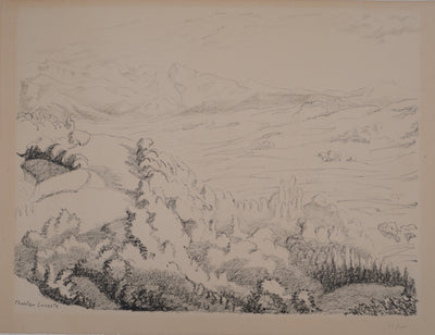 Charles LACOSTE : Bearn, Collines vers Oloron, Lithographie originale (vue générale) - Crédit photo : Galerie Art.Paris