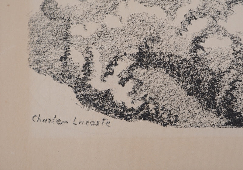 Charles LACOSTE : Bearn, Collines vers Oloron, Lithographie originale (photo de détail 3) - Crédit photo : Galerie Art.Paris