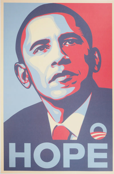 Shepard FAIREY : Obama, Hope, Lithographie originale (vue générale) - Crédit photo : Galerie Art.Paris