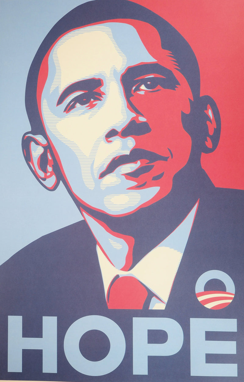 Shepard FAIREY : Obama, Hope, Lithographie originale (photo de détail 2) - Crédit photo : Galerie Art.Paris