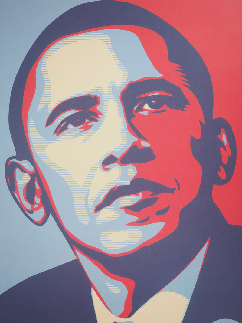 Shepard FAIREY : Obama, Hope, Lithographie originale (photo de détail 3) - Crédit photo : Galerie Art.Paris