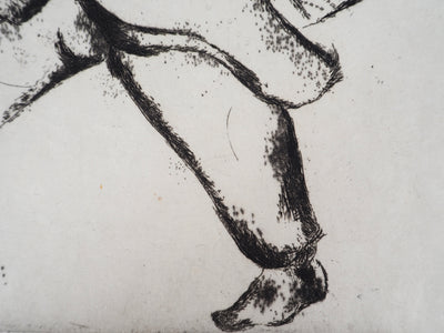 Marc CHAGALL : Pétrouchka (Les Âmes mortes), Gravure originale (photo de détail 5) - Crédit photo : Galerie Art.Paris