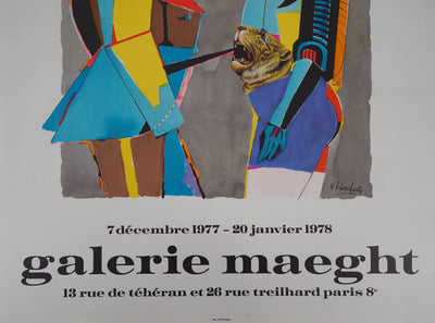 Richard LINDNER : Les amoureux, Affiche originale (photo de détail 4) - Crédit photo : Galerie Art.Paris