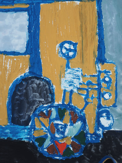 Jacques SOISSON : Autocar destroy et son conducteur, Gouache originale (photo de détail 3) - Crédit photo : Galerie Art.Paris