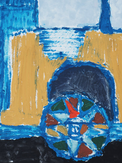 Jacques SOISSON : Autocar destroy et son conducteur, Gouache originale (photo de détail 4) - Crédit photo : Galerie Art.Paris