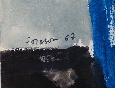 Jacques SOISSON : Autocar destroy et son conducteur, Gouache originale (photo de détail 2) - Crédit photo : Galerie Art.Paris