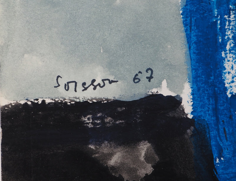 Jacques SOISSON : Autocar destroy et son conducteur, Gouache originale (photo de détail 2) - Crédit photo : Galerie Art.Paris