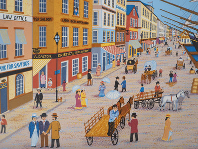 François FANCH LEDAN : Port de New-York, Lithographie originale (photo de détail 4) - Crédit photo : Galerie Art.Paris