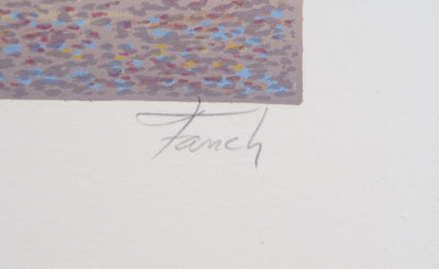 François FANCH LEDAN : Port de New-York, Lithographie originale (photo de détail 2) - Crédit photo : Galerie Art.Paris