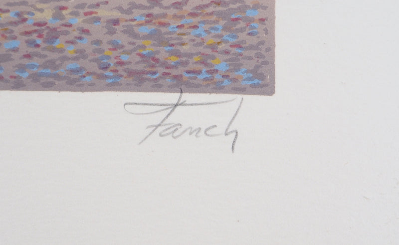 François FANCH LEDAN : Port de New-York, Lithographie originale (photo de détail 2) - Crédit photo : Galerie Art.Paris