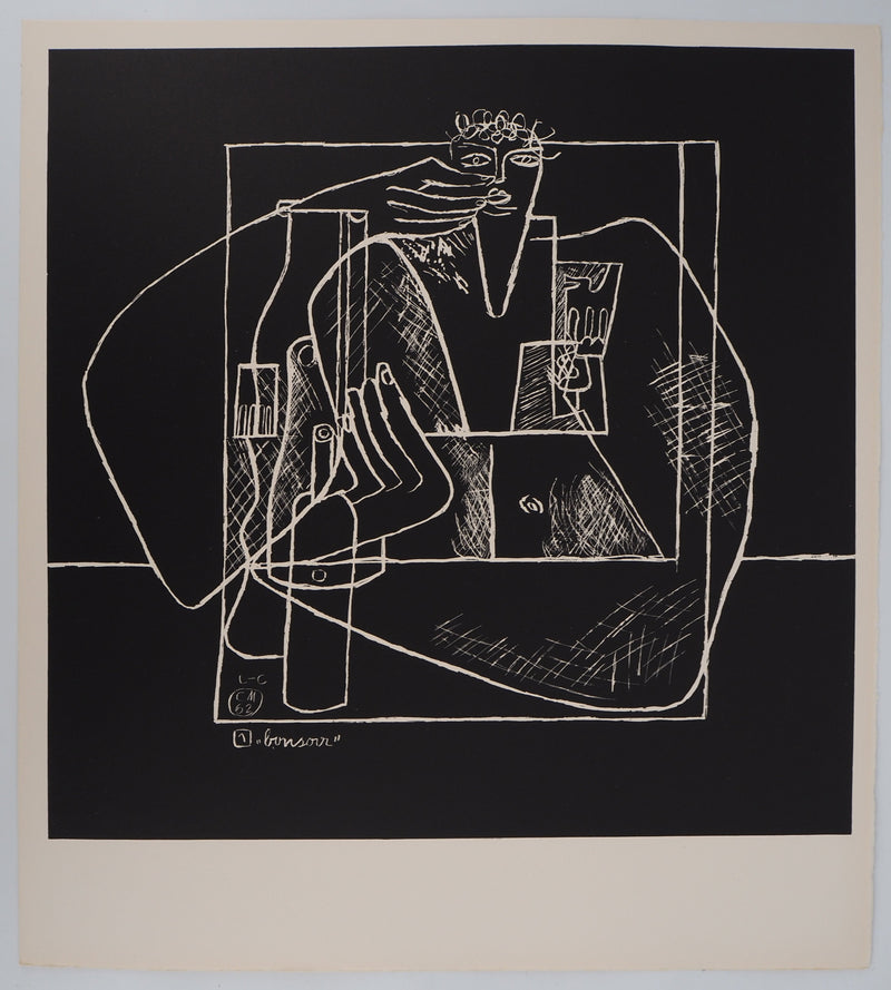  LE CORBUSIER : Bonsoir, Lithographie originale (vue générale) - Crédit photo : Galerie Art.Paris