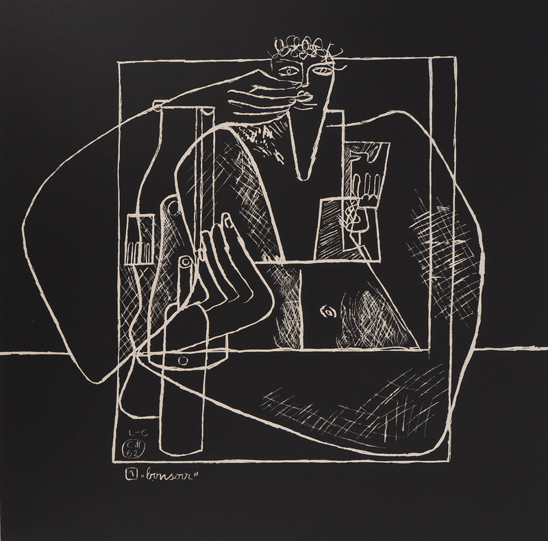  LE CORBUSIER : Bonsoir, Lithographie originale (photo de détail 3) - Crédit photo : Galerie Art.Paris