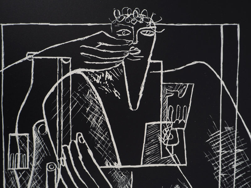  LE CORBUSIER : Bonsoir, Lithographie originale (photo de détail 4) - Crédit photo : Galerie Art.Paris