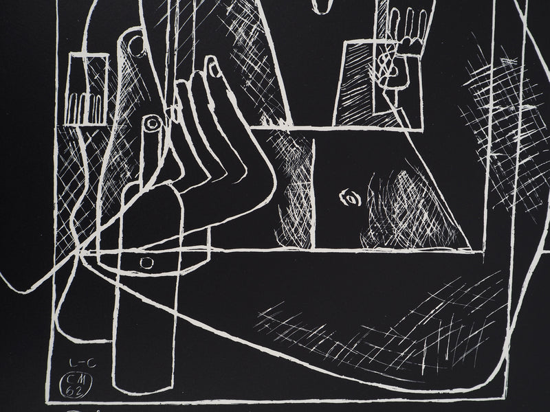  LE CORBUSIER : Bonsoir, Lithographie originale (photo de détail 5) - Crédit photo : Galerie Art.Paris