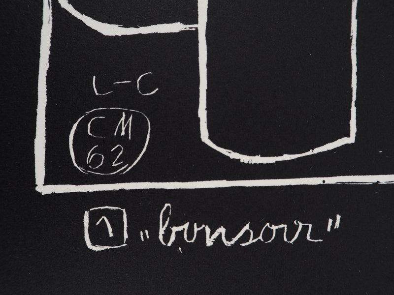  LE CORBUSIER : Bonsoir, Lithographie originale (photo de détail 2) - Crédit photo : Galerie Art.Paris