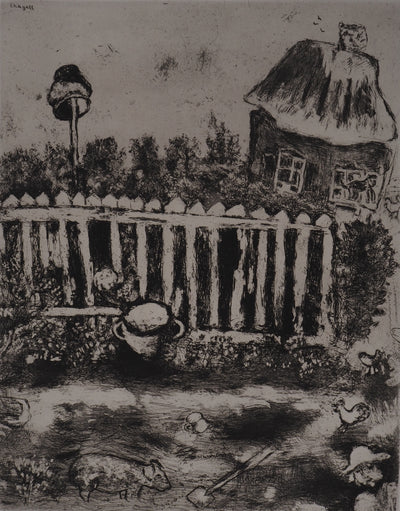 Marc CHAGALL : Le Pot de terre et le Pot de fer, Gravure originale (photo de détail 5) - Crédit photo : Galerie Art.Paris