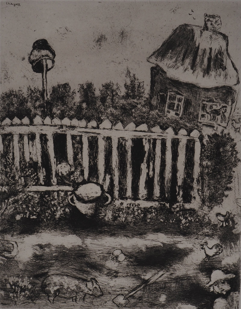 Marc CHAGALL : Le Pot de terre et le Pot de fer, Gravure originale (photo de détail 5) - Crédit photo : Galerie Art.Paris
