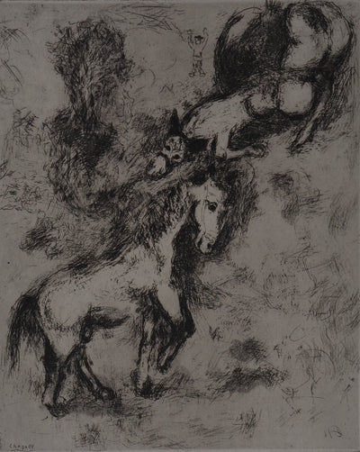 Marc CHAGALL : Le cheval et l'âne, Gravure originale (photo de détail 4) - Crédit photo : Galerie Art.Paris