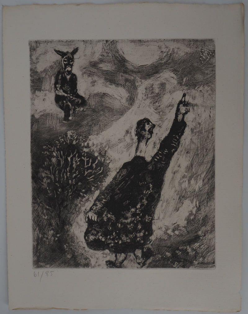 Marc CHAGALL : Le charlatan, Gravure originale (vue générale) - Crédit photo : Galerie Art.Paris