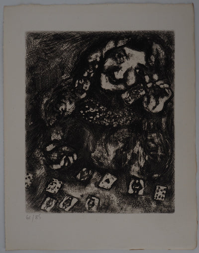 Marc CHAGALL : La voyante (Les devineresses), Gravure originale (vue générale) - Crédit photo : Galerie Art.Paris