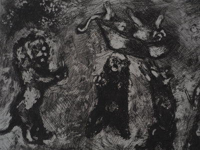 Marc CHAGALL : Les obsèques de la lionne, Gravure originale (photo de détail 5) - Crédit photo : Galerie Art.Paris