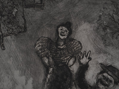 Marc CHAGALL : L'âne en rébellion, Gravure originale signée