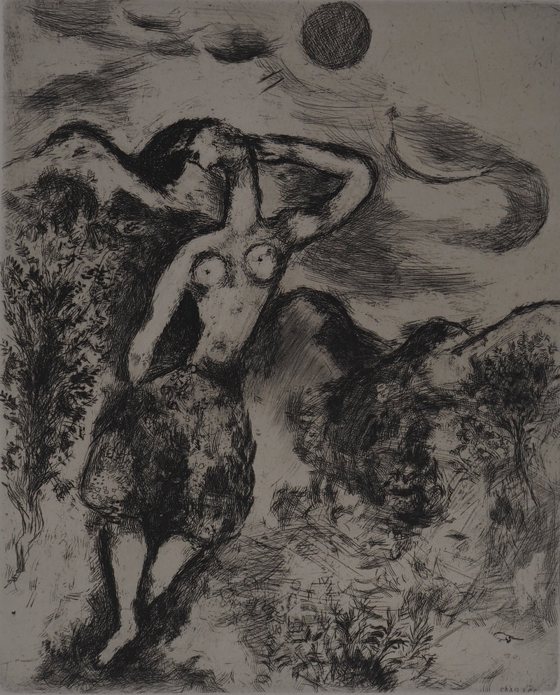 Marc CHAGALL : La souris métamorphosée en fille, Gravure originale (photo de détail 3) - Crédit photo : Galerie Art.Paris