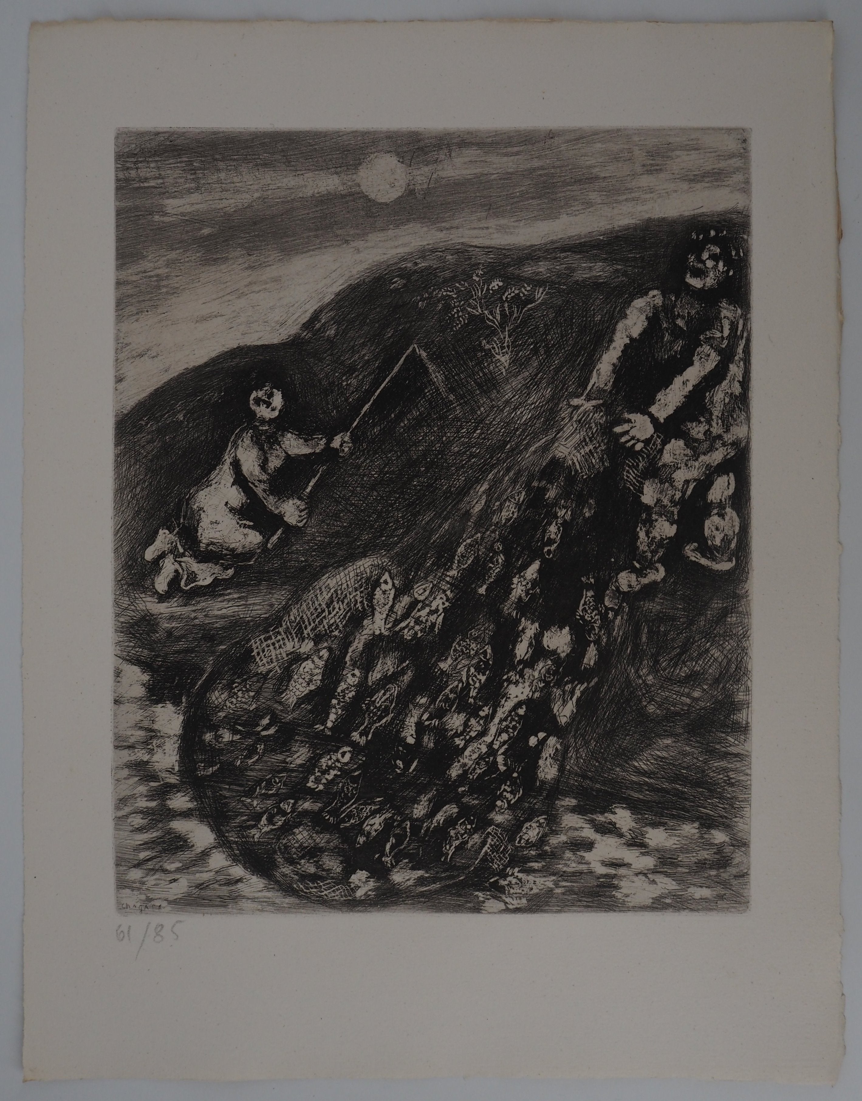 Chagall Fish Marc CHAGALL: Sailors, Net Fishing (Fish and the Shepherd Playing the ...