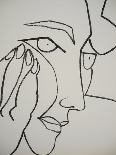 Françoise GILOT : Femme pensive, Lithographie originale (photo de détail 2) - Crédit photo : Galerie Art.Paris