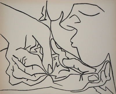 Françoise GILOT : Entre ses mains tendres, Lithographie originale (vue générale) - Crédit photo : Galerie Art.Paris