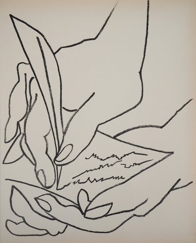 Françoise GILOT : Le billet doux, Lithographie originale (vue générale) - Crédit photo : Galerie Art.Paris