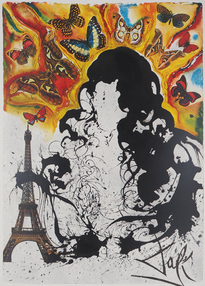 Salvador DALI : Paris, Lithographie originale (photo de détail 2) - Crédit photo : Galerie Art.Paris