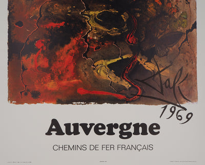 Salvador DALI : Auvergne, Lithographie originale (photo de détail 3) - Crédit photo : Galerie Art.Paris