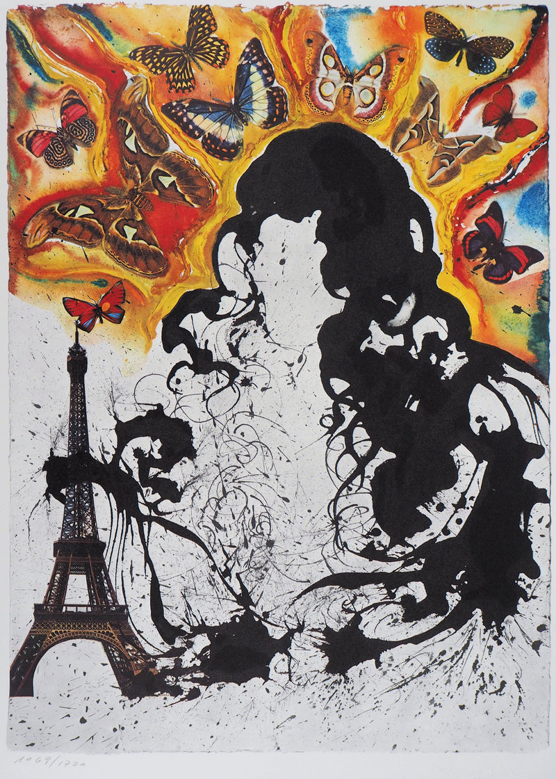 Salvador DALI : Paris, Lithographie originale (photo de détail 2) - Crédit photo : Galerie Art.Paris