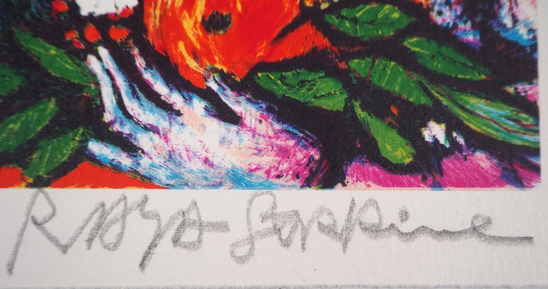 Alain RAYA SORKINE : Le couple du soleil, Lithographie originale (photo de détail 3) - Crédit photo : Galerie Art.Paris