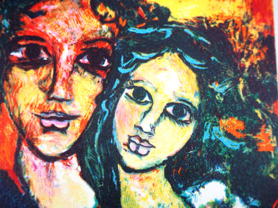 Alain RAYA SORKINE : Le couple du soleil, Lithographie originale (photo de détail 5) - Crédit photo : Galerie Art.Paris
