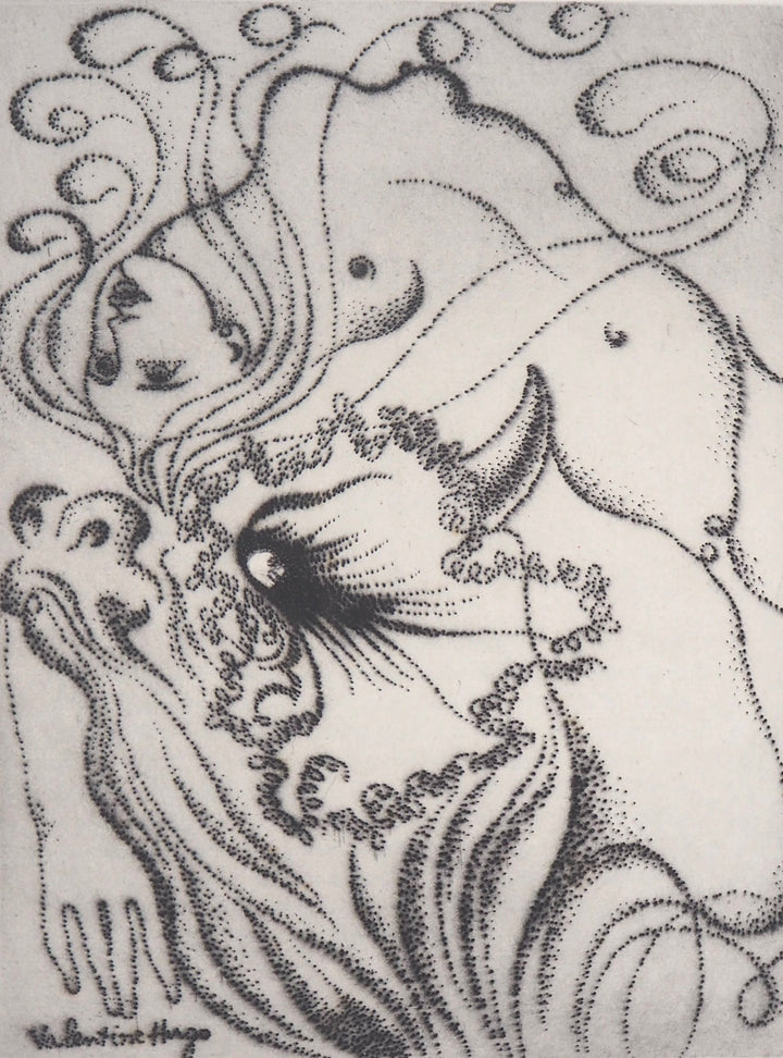 Valentine HUGO: Europe and the Bull, Original engraving – art.paris