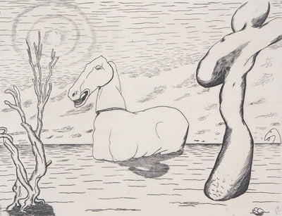 Roger VIEILLARD : Cheval surréaliste, Gravure originale (photo de détail 4) - Crédit photo : Galerie Art.Paris